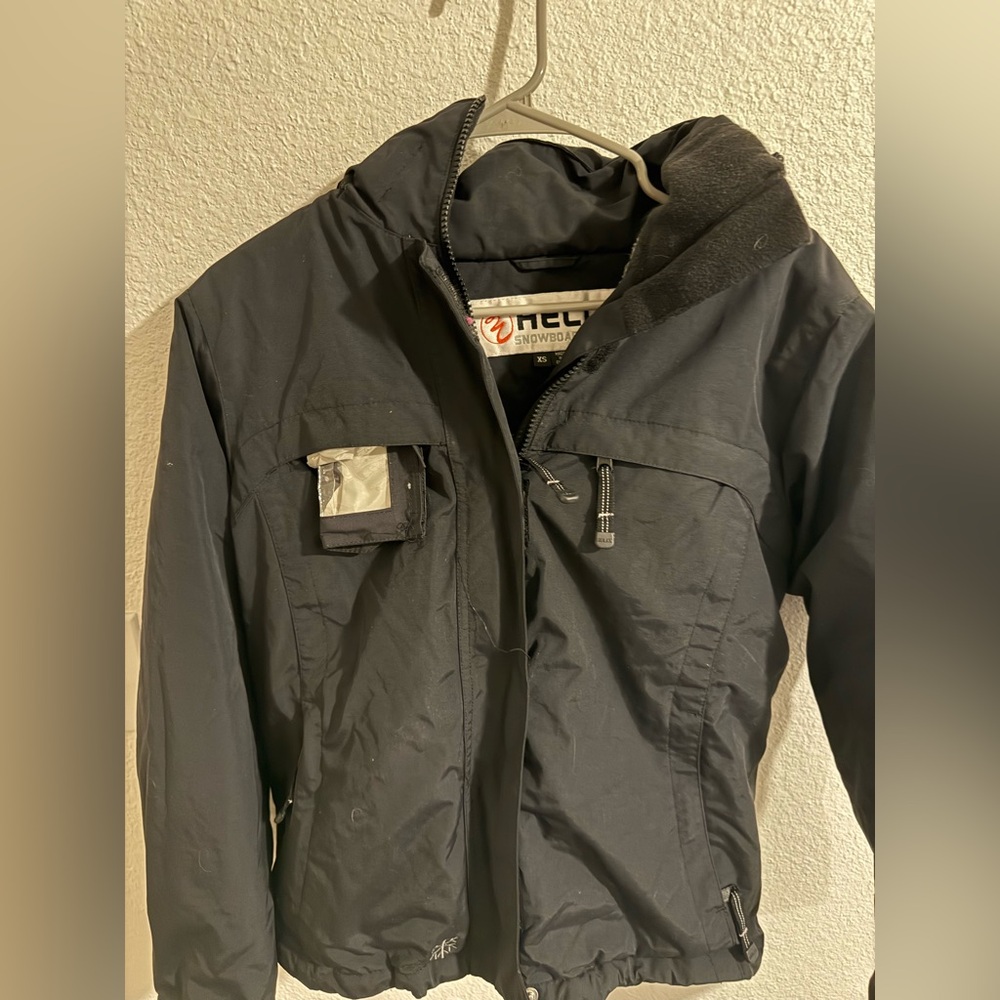 Helix Kids Black Jacket Snow Coat